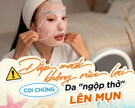SOS: Đắp mặt nạ mà không rửa lại, coi chừng da ‘ngộp thở’ lên mụn cả loạt SOS: Đắp mặt nạ mà không rửa lại, coi chừng da ‘ngộp thở’ lên mụn cả loạt