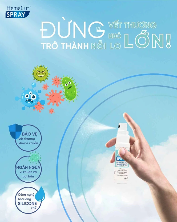 Sử dụng chai xịt vết thương khi nào để hạn chế nhiễm trùng, sẹo xấu? Sử dụng chai xịt vết thương khi nào để hạn chế nhiễm trùng, sẹo xấu?
