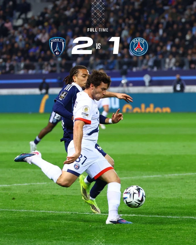 Kết quả Paris FC 2-1 PSG: Kết mùa không như ý