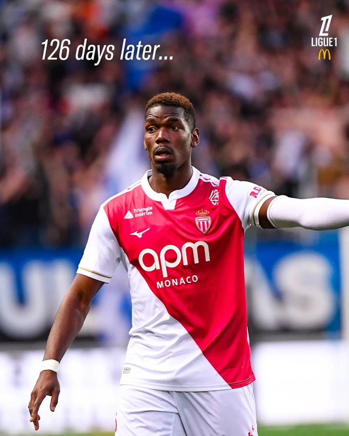 Paul Pogba lần đầu ra sân trở lại sau 4 tháng