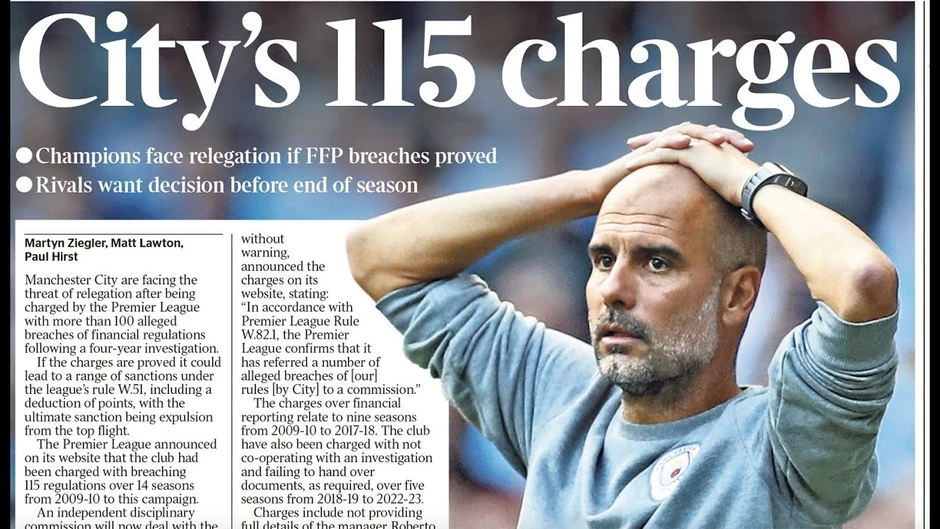 115 cáo buộc đe dọa di sản của Pep Guardiola 115 cáo buộc đe dọa di sản của Pep Guardiola