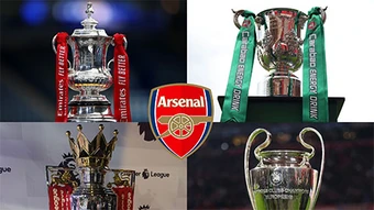 Arsenal có cơ hội viết nên lịch sử với tham vọng ‘ăn bốn’
