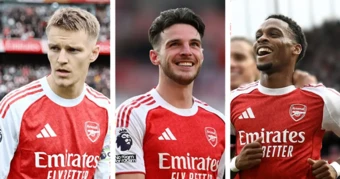 Arsenal nhận tin trái chiều về Odegaard và Rice