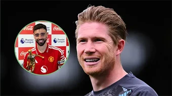 De Bruyne tiếc nuối vì kỷ lục kiến tạo bị Bruno Fernandes phá
