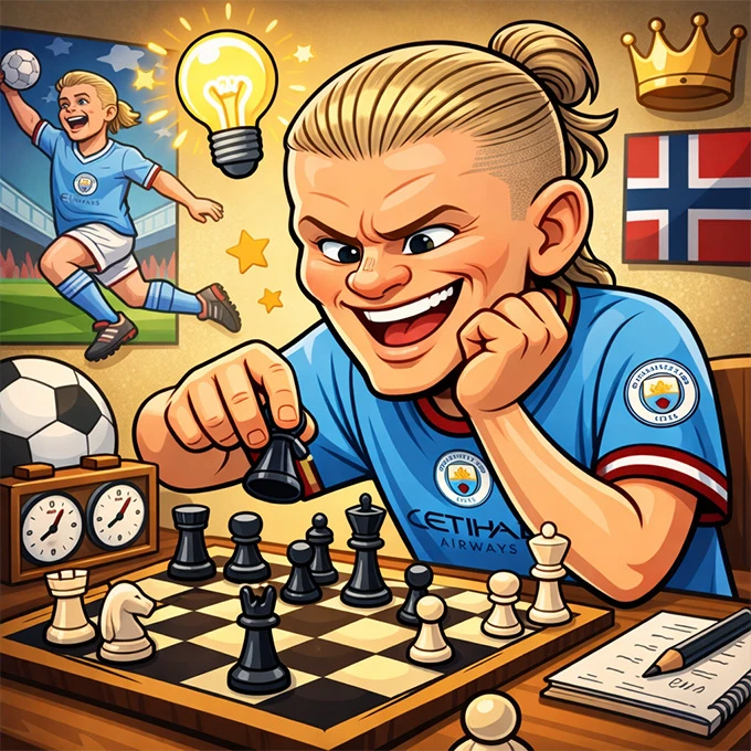 Erling Haaland bất ngờ đầu tư vào... cờ vua