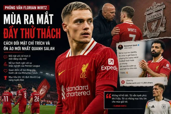 Florian Wirtz: Tôi không bao giờ hối hận vì chọn Liverpool Florian Wirtz: Tôi không bao giờ hối hận vì chọn Liverpool
