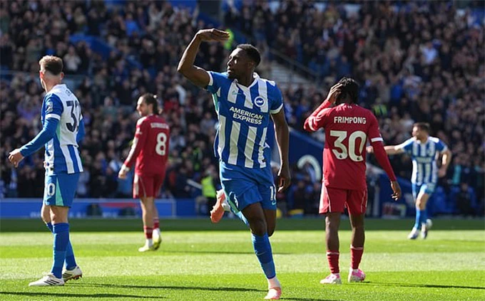 Kết quả Brighton 2-1 Liverpool: Người hùng Welbeck Kết quả Brighton 2-1 Liverpool: Người hùng Welbeck