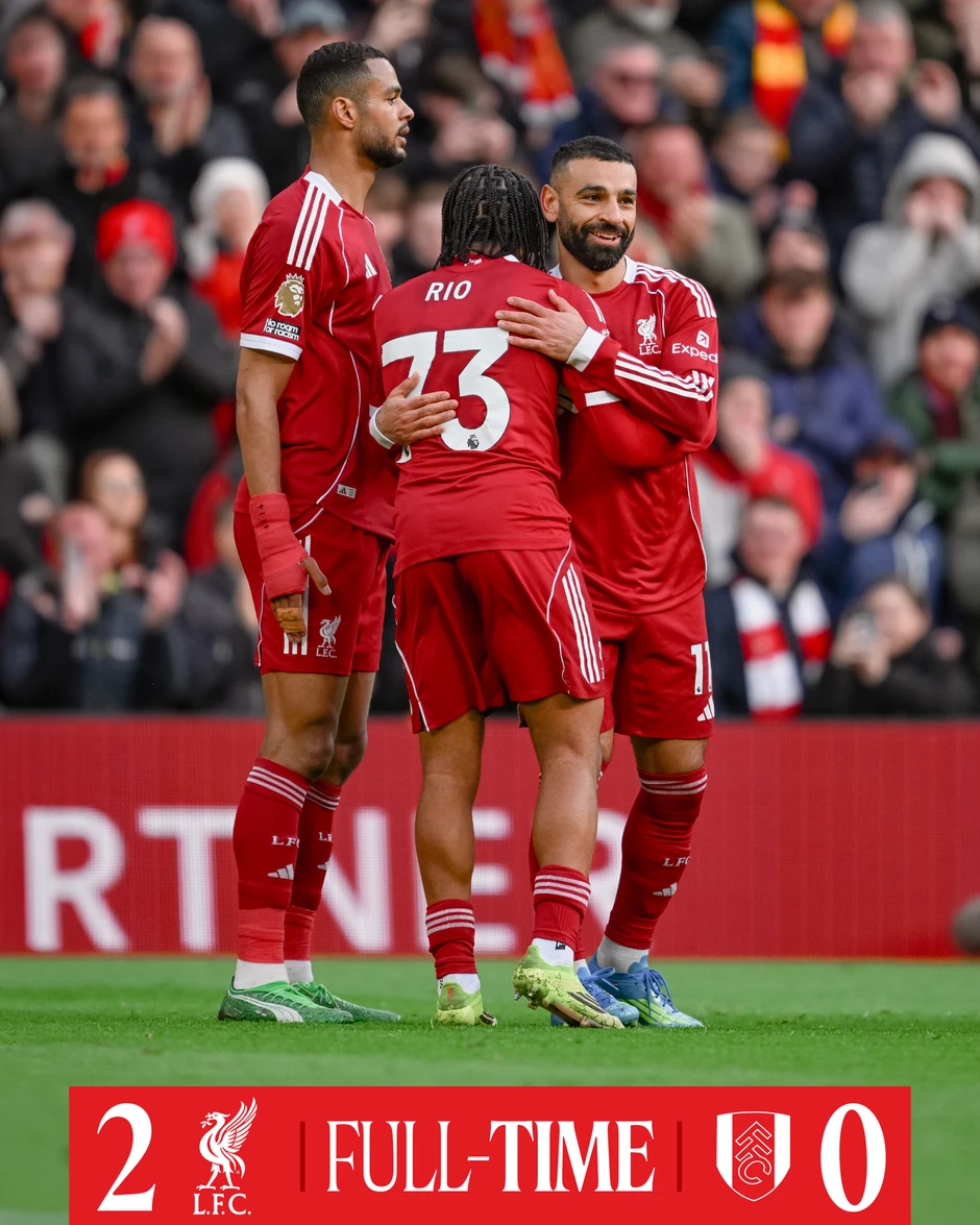 Kết quả Liverpool 2-0 Fulham: Liverpool bám sát Aston Villa và MU Kết quả Liverpool 2-0 Fulham: Liverpool bám sát Aston Villa và MU