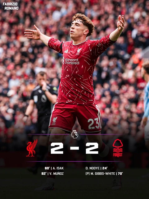 Kết quả Liverpool vs Nottingham: 'Lữ đoàn đỏ' vẫn chưa biết thắng Kết quả Liverpool vs Nottingham: 'Lữ đoàn đỏ' vẫn chưa biết thắng