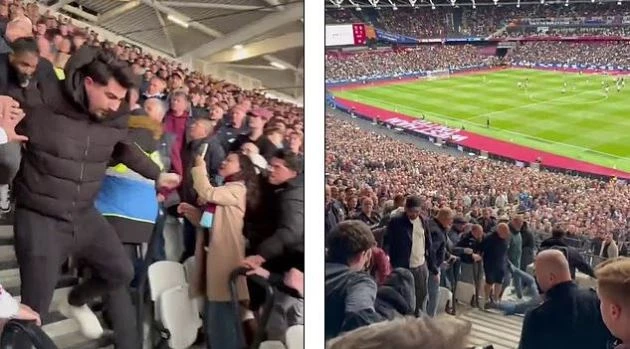 Khán đài London Stadium dậy sóng vì CĐV đội khách "nằm vùng" Khán đài London Stadium dậy sóng vì CĐV đội khách "nằm vùng"