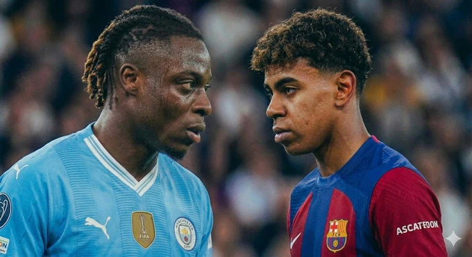 Man City: Doku có thể đạt đến đẳng cấp của Lamine Yamal?