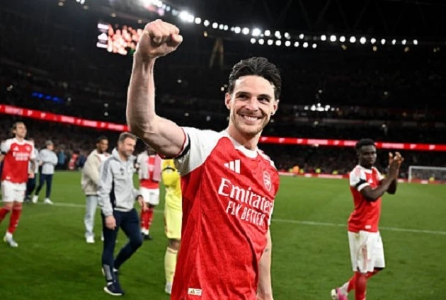 Rice xúc động khi Arsenal tiến sát ngôi vương Rice xúc động khi Arsenal tiến sát ngôi vương
