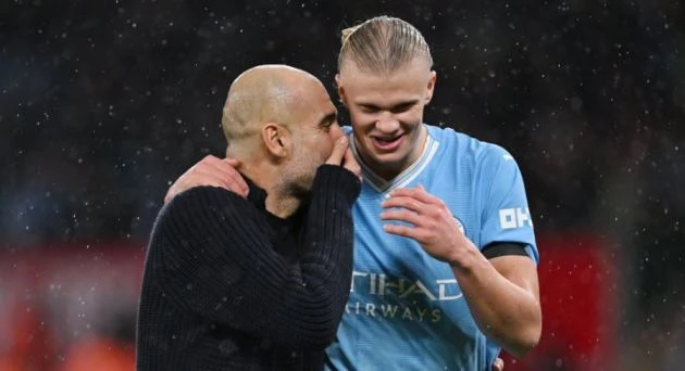 Thái độ của Haaland khi Pep Guardiola chia tay Man City