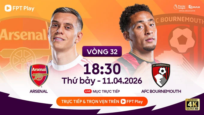 Trực tiếp Arsenal 0-0 Bournemouth: Hiệp 1 bắt đầu Trực tiếp Arsenal 0-0 Bournemouth: Hiệp 1 bắt đầu