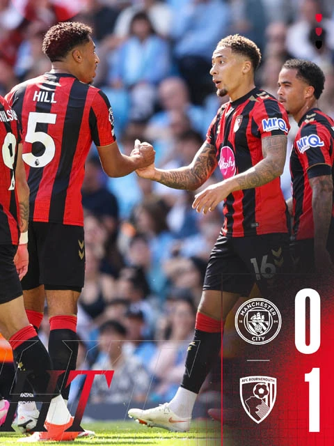 Trực tiếp Man City 0-1 Bournemouth (Hết hiệp 1) Trực tiếp Man City 0-1 Bournemouth (Hết hiệp 1)
