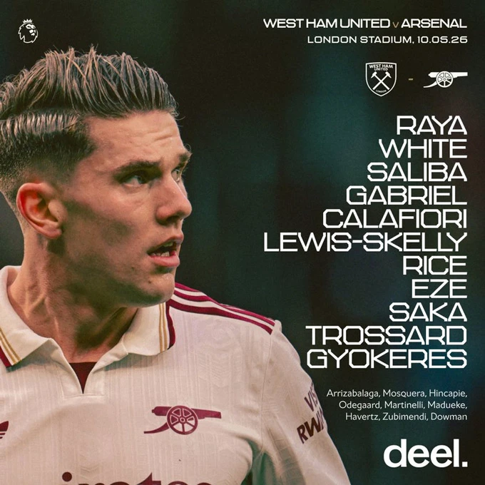 Trực tiếp West Ham 0-0 Arsenal: Xà ngang từ chối bàn của Pháo thủ Trực tiếp West Ham 0-0 Arsenal: Xà ngang từ chối bàn của Pháo thủ