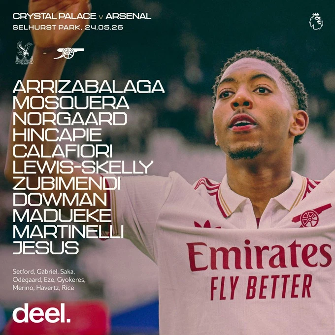 Tường thuật Crystal Palace 1-2 Arsenal: Tân vương Arsenal khép lại mùa giải với 85 điểm Tường thuật Crystal Palace 1-2 Arsenal: Tân vương Arsenal khép lại mùa giải với 85 điểm