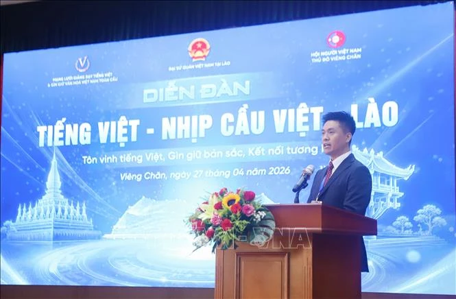 Tôn vinh tiếng Việt: Nhịp cầu gắn kết Việt Nam - Lào Tôn vinh tiếng Việt: Nhịp cầu gắn kết Việt Nam - Lào