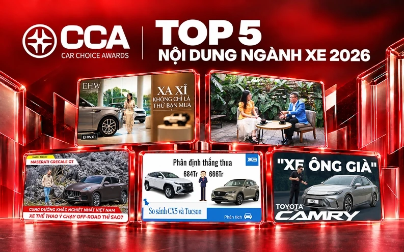 Điểm danh những mẫu xe đoạt giải thưởng tại Gala Car Choice Awards 2026