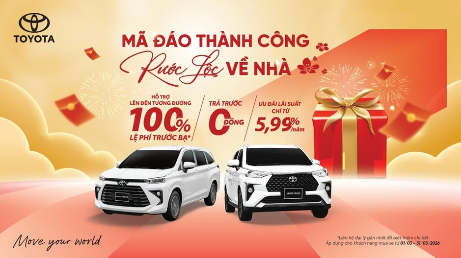 Veloz Cross tiếp tục được giảm đến 66 triệu đồng trong tháng 3/2026 Veloz Cross tiếp tục được giảm đến 66 triệu đồng trong tháng 3/2026