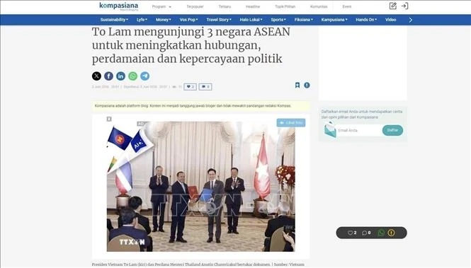 Báo chí Indonesia đánh giá cao chuyến thăm của Tổng Bí thư, Chủ tịch nước Tô Lâm tới 3 nước ASEAN Báo chí Indonesia đánh giá cao chuyến thăm của Tổng Bí thư, Chủ tịch nước Tô Lâm tới 3 nước ASEAN