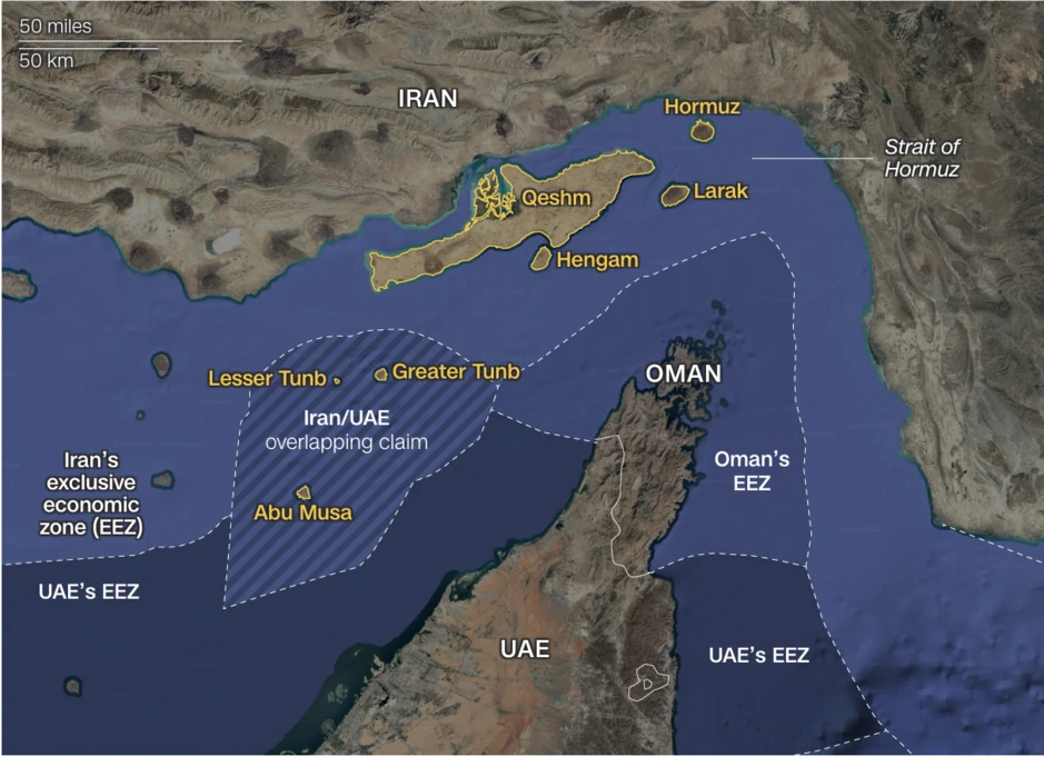 Bảy hòn đảo nắm giữ 'chìa khoá' eo biển Hormuz Bảy hòn đảo nắm giữ 'chìa khoá' eo biển Hormuz