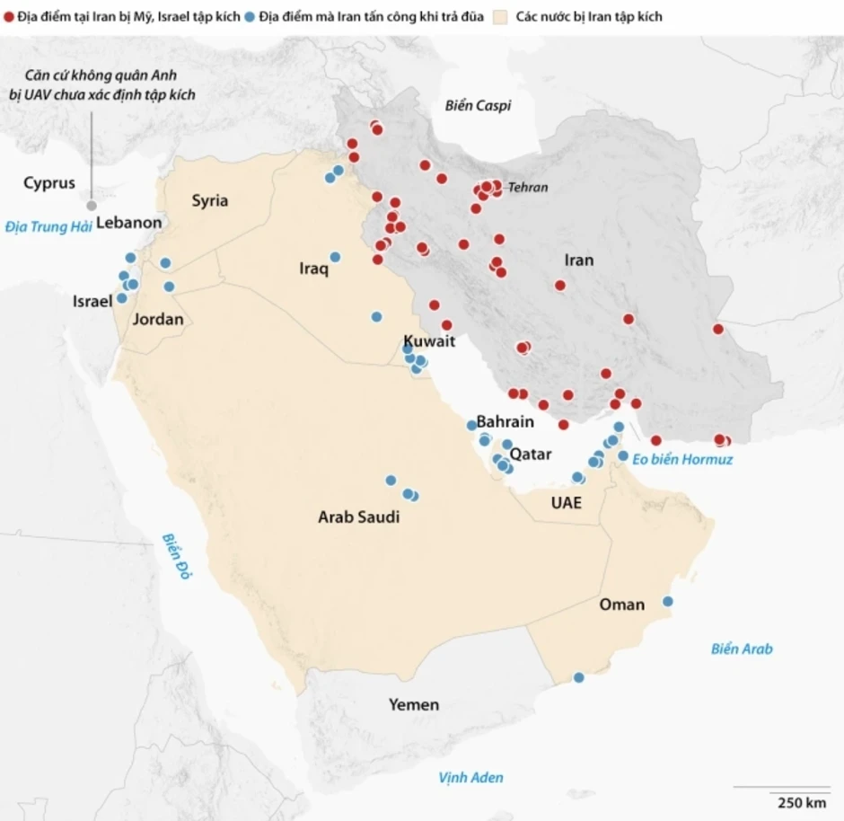 Các nước Vùng Vịnh kẹt giữa 'làn đạn' Mỹ - Iran Các nước Vùng Vịnh kẹt giữa 'làn đạn' Mỹ - Iran