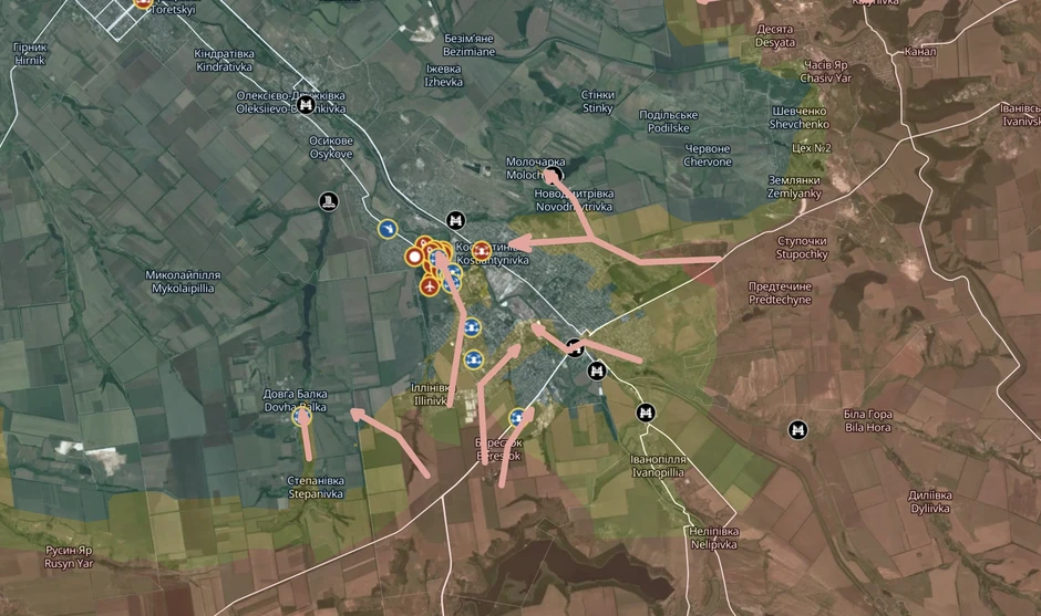 Chiến sự Ukraine 10/6: Nga bao vây Konstantinovka, phòng tuyến tan vỡ, Ukraine có dấu hiệu tháo chạy hàng loạt - Ukraine phản đòn, triệt hạ hậu cần khiến Nga gặp khó khăn lớn Chiến sự Ukraine 10/6: Nga bao vây Konstantinovka, phòng tuyến tan vỡ, Ukraine có dấu hiệu tháo chạy hàng loạt - Ukraine phản đòn, triệt hạ hậu cần khiến Nga gặp khó khăn lớn