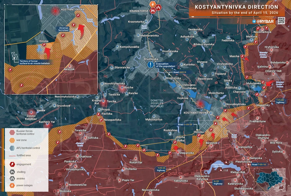 Chiến sự Ukraine 16/4: Nga thọc sâu vào Konstantinovka, thắng lớn ở Kharkov - Ukraine phản đòn, tập kích hàng loạt nhà máy dầu Nga
