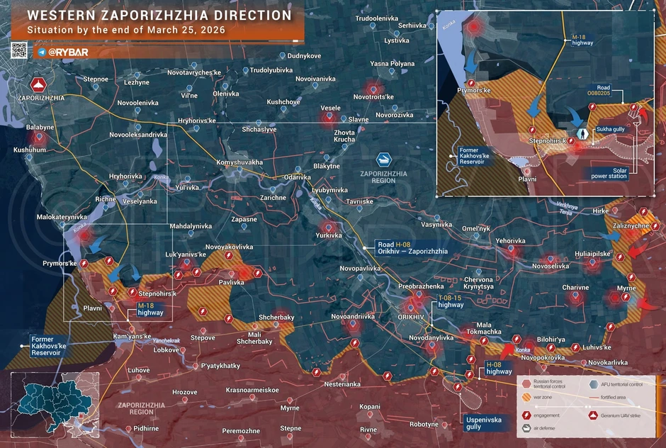 Chiến sự Ukraine 26/3: Gió đổi chiều tại Zaporizhia, Ukraine phản công quá mạnh, Nga bung chốt ở một số nơi - Tình hình nguy ngập với Nga