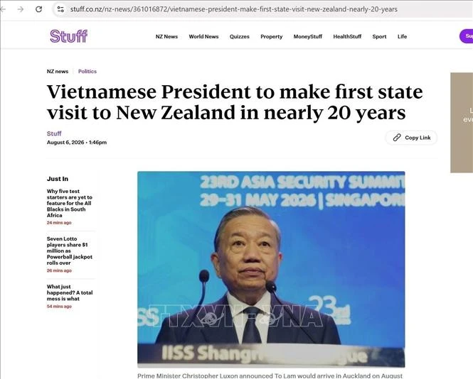 Truyền thông New Zealand: Quan hệ với Việt Nam đang bước vào giai đoạn gắn kết mới Truyền thông New Zealand: Quan hệ với Việt Nam đang bước vào giai đoạn gắn kết mới
