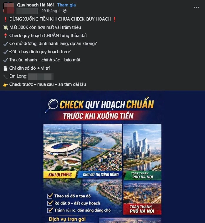 ‘Ma trận’ dịch vụ check quy hoạch: Cẩn trọng kẻo mất tiền, lộ thông tin cá nhân ‘Ma trận’ dịch vụ check quy hoạch: Cẩn trọng kẻo mất tiền, lộ thông tin cá nhân