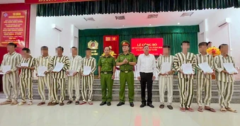 108 phạm nhân tại Trại giam Kênh 7 được đặc xá
