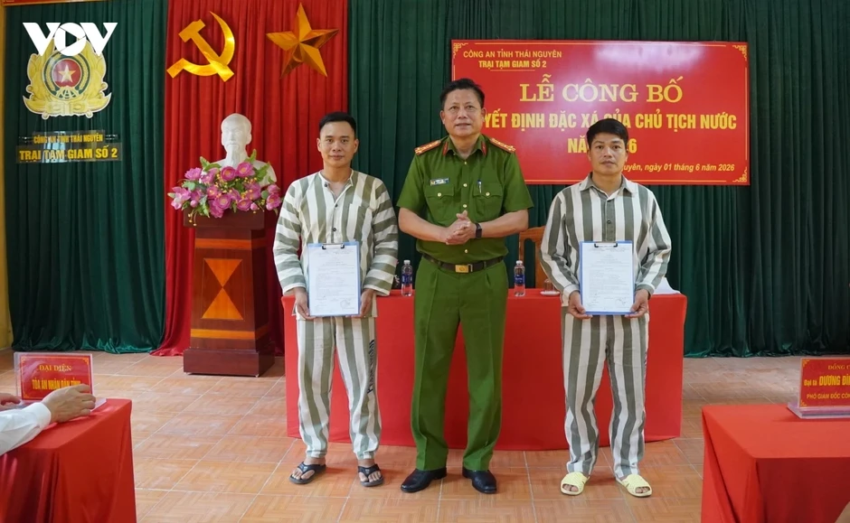 34 phạm nhân ở Thái Nguyên được đặc xá năm 2026
