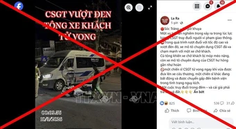 Bác bỏ thông tin sai sự thật về xe của lực lượng Cảnh sát giao thông gây tai nạn&nbsp;