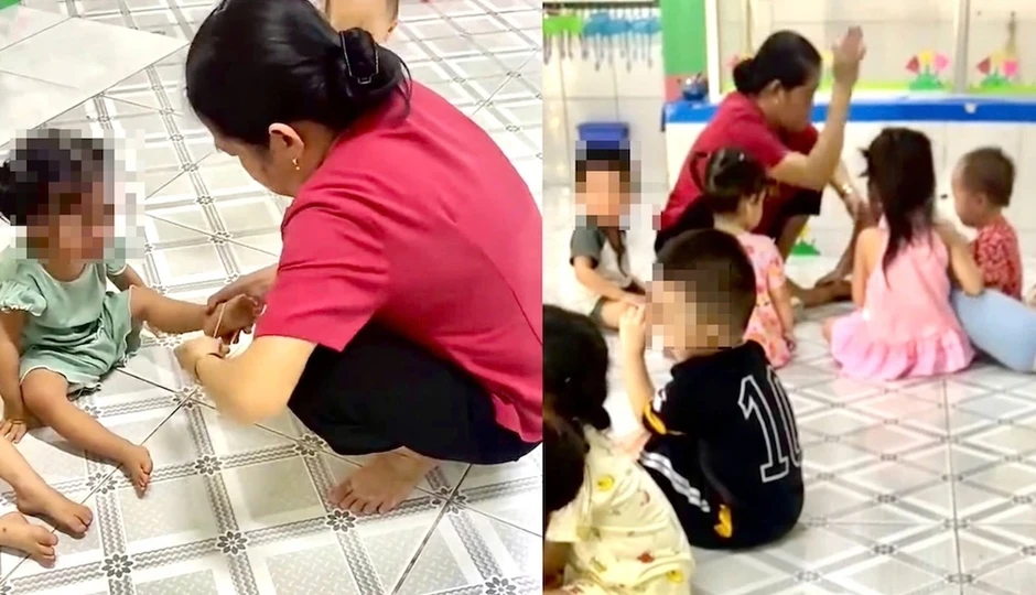 Bảo mẫu 'bật dây thun vào lòng bàn chân trẻ' ở TP HCM bị bắt Bảo mẫu 'bật dây thun vào lòng bàn chân trẻ' ở TP HCM bị bắt
