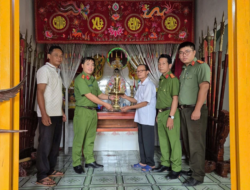 Bắt giữ đối tượng trộm cắp tài sản tại Miếu Bà Chúa Xứ Nguyên Nhung