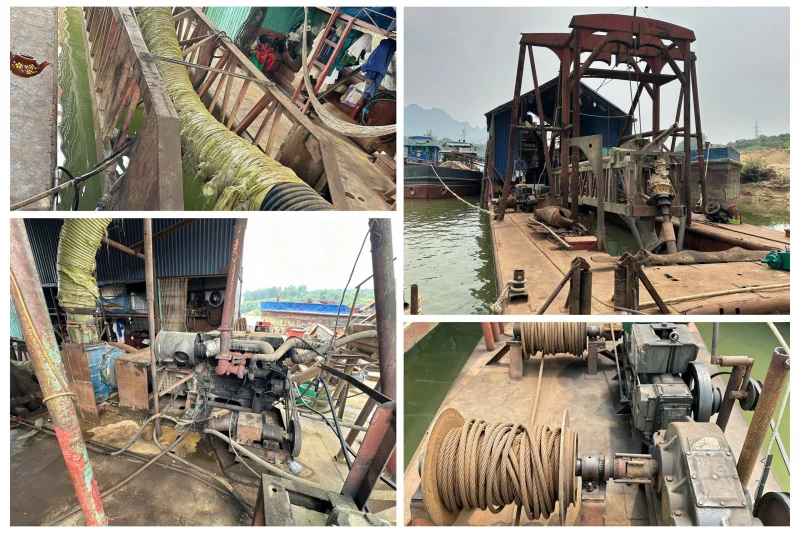 Bắt nhiều tàu cát tặc đang khai thác trên sông Lô Bắt nhiều tàu cát tặc đang khai thác trên sông Lô