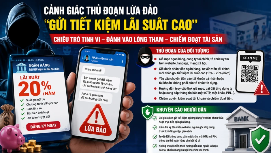 Bẫy lừa đảo gửi tiết kiệm lãi suất cao giăng khắp mạng xã hội
