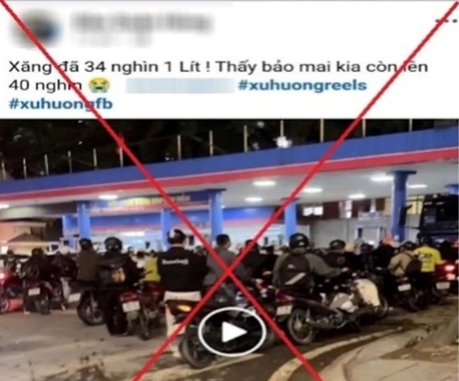 Bị phạt 7,5 triệu đồng vì loan tin 'xăng đã lên 34.000 đồng' Bị phạt 7,5 triệu đồng vì loan tin 'xăng đã lên 34.000 đồng'