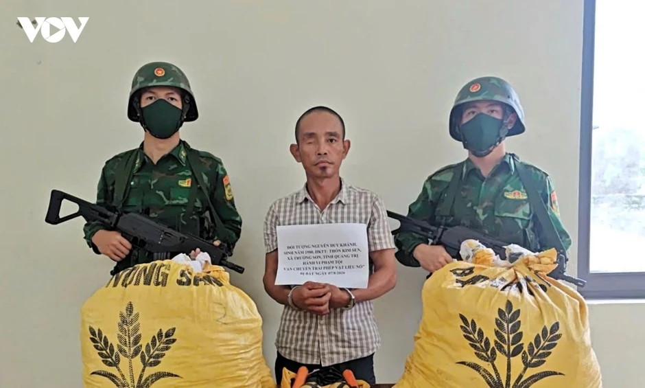 Biên phòng Quảng Trị ngăn chặn vận chuyển hơn 210 kg vật liệu nổ Biên phòng Quảng Trị ngăn chặn vận chuyển hơn 210 kg vật liệu nổ