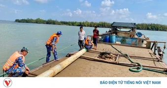 Bộ đội Biên phòng tỉnh Vĩnh Long phát hiện tàu chở cát trái phép