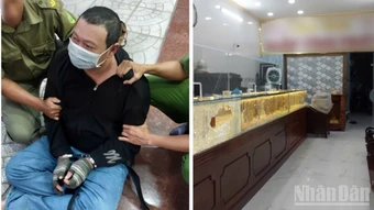 Cần Thơ: Công an xã cùng người dân bắt quả tang đối tượng cướp tiệm vàng