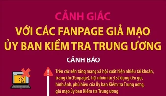 Cảnh giác với các fanpage giả mạo Ủy ban Kiểm tra Trung ương