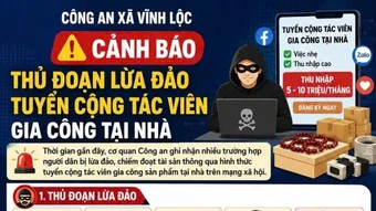 Chiêu trò lừa đảo tuyển cộng tác viên gia công tại nhà