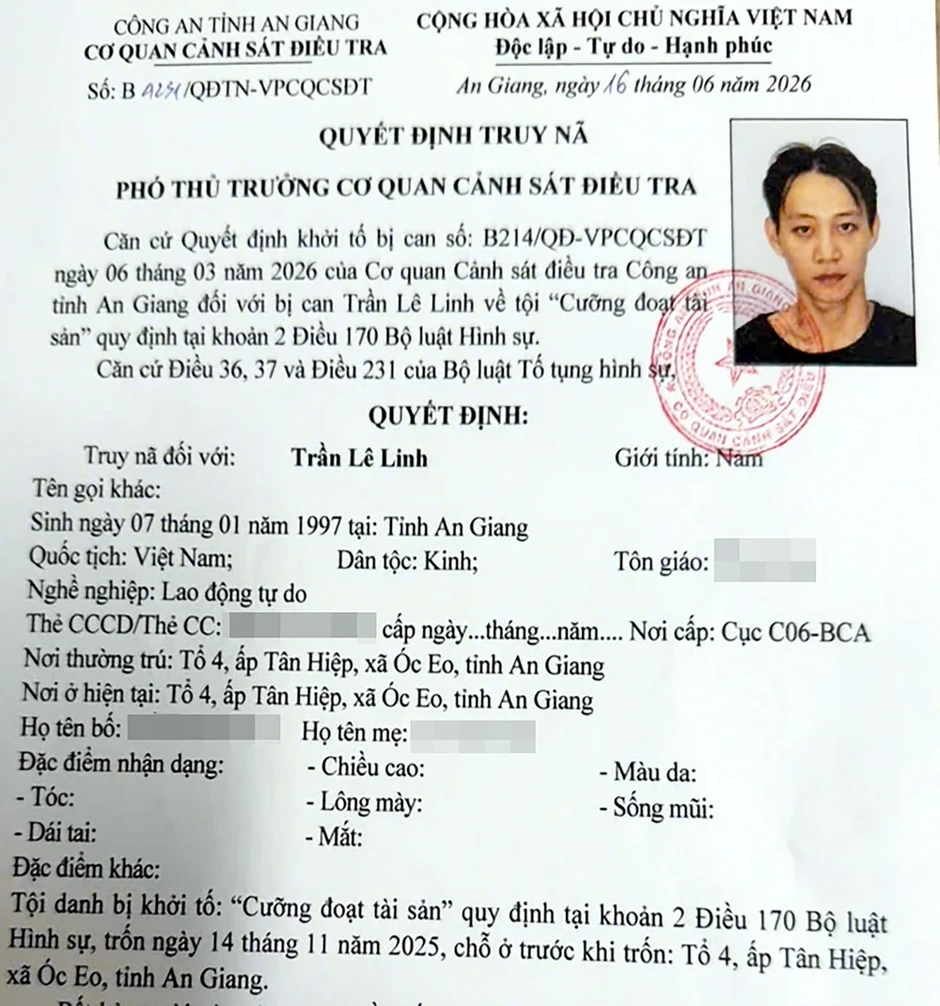 Công an An Giang truy nã bị can trong nhóm thu tiền bảo kê quán karaoke Công an An Giang truy nã bị can trong nhóm thu tiền bảo kê quán karaoke
