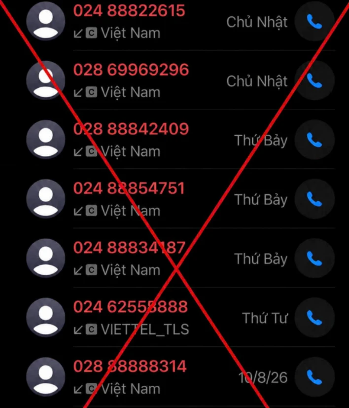 Công an cảnh báo bẫy lừa đảo qua cuộc gọi 'nháy máy' từ đầu số 022, 024, 028 Công an cảnh báo bẫy lừa đảo qua cuộc gọi 'nháy máy' từ đầu số 022, 024, 028