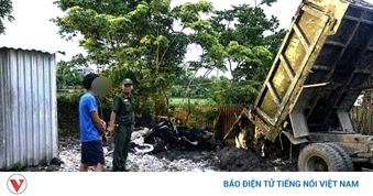 Công an Hà Nội liên tiếp ngăn chặn 2 vụ đổ thải trái quy định
