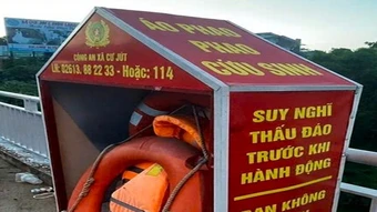Công an lắp trạm cứu hộ ngăn người tự tử ở cầu Sêrêpôk