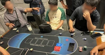 Công an triệt phá điểm đánh bạc bằng Poker trong quán cà phê ở Bình Thuận
